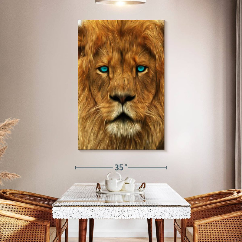 Brampt Lion Gaze, 51" H x 34" W