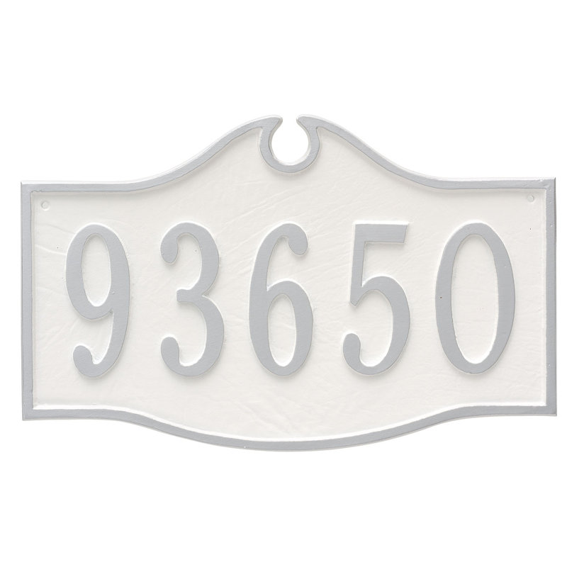 Colonial Address Plaque Frame, Hunter Green/Silver, Yes