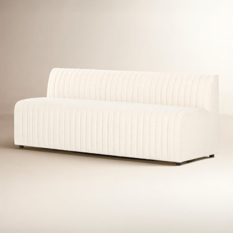 Brandt Upholstered Bench, 31.5" H x 82" W x 28" D, Capri Oatmeal Boucle