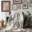 Beige floral boho - couverture Sherpa de qualité supérieure 1 pièce-101596308