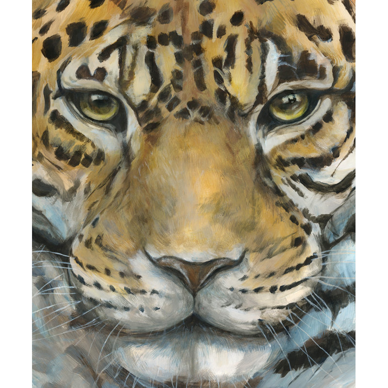 Wildcat II Painting by Jacob Lincoln, 36" H x 30" W x 1.5" D, Image Brush Gel