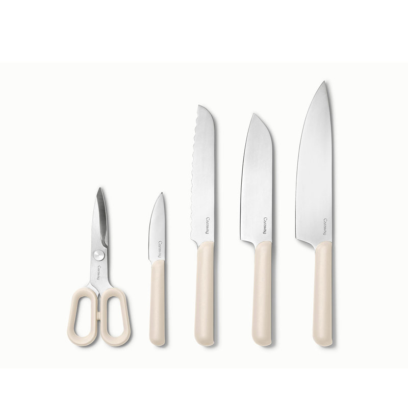 Caraway 14Pc Knife & Utensil Set, Cream