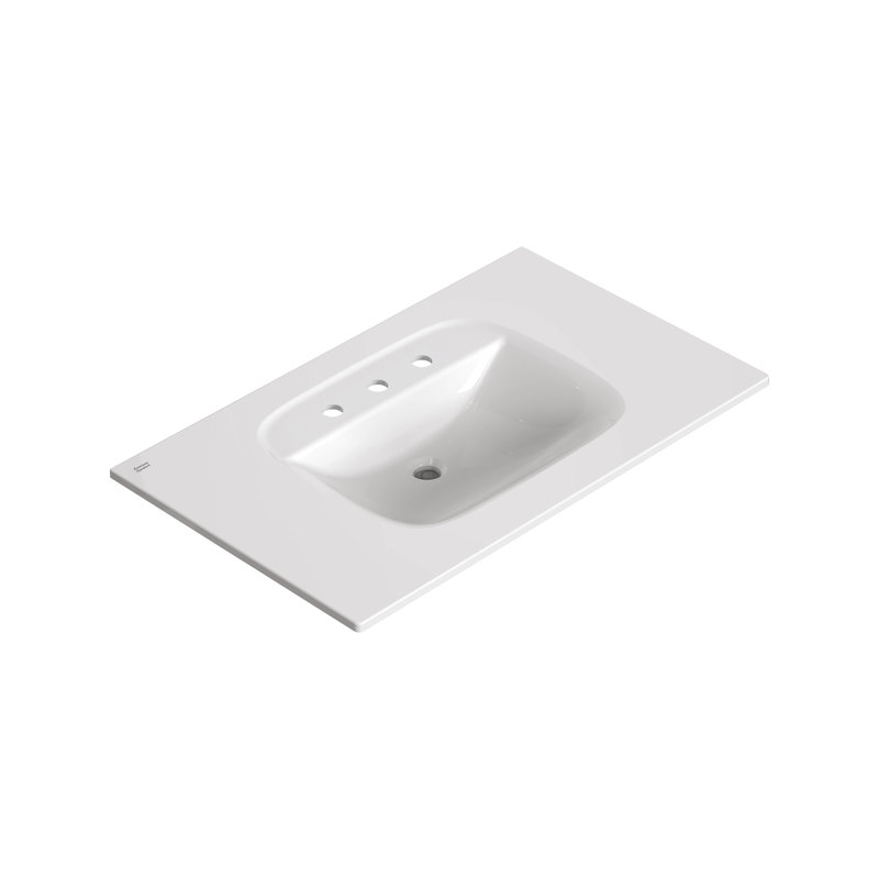 Dessus de meuble-lavabo simple en porcelaine vitreuse avec lavabo 22 po Aspirations, Centres de 8 po