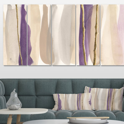 « shape of glam purple iii », impression sur toile multi-pièces