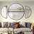 4 Piece Half Circle Metal Wall Mirror Set-835619632