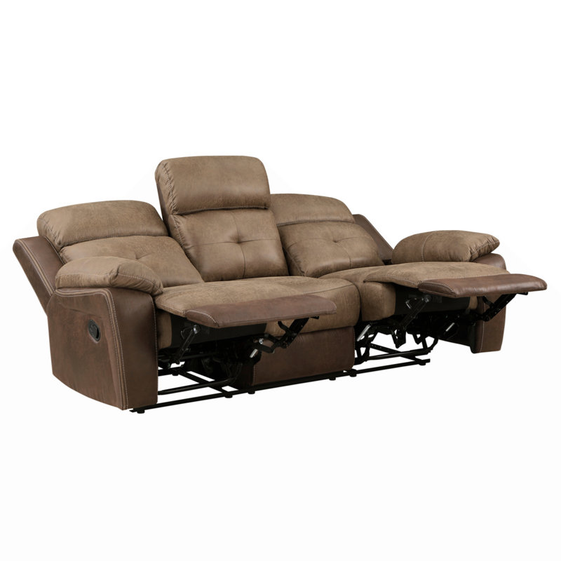 Canapé inclinable en microfibre rembourré en bois massif avec canapé 1 pièce