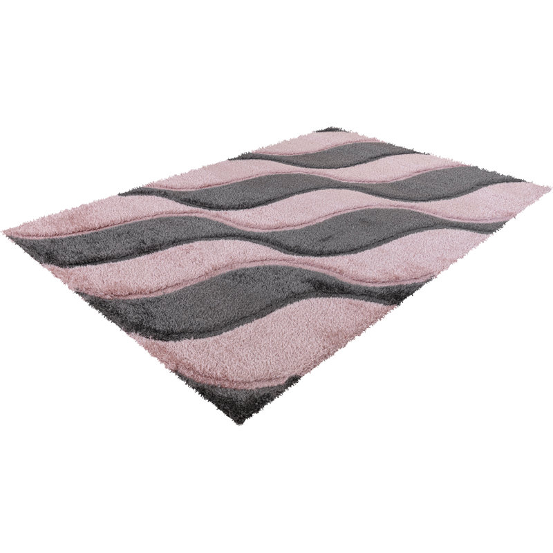 Akinyemi Geometric Machine Tufted Shag 80cm X 150cm Indoor / Outdoor Area Rug
