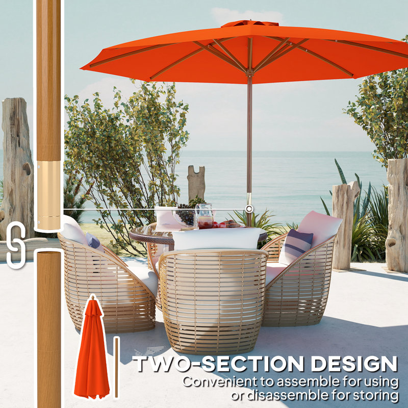 300cm Cantilever Parasol, Orange
