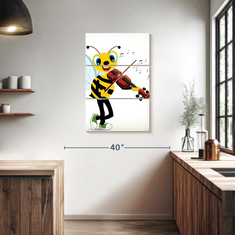 Ashelle abeille jouant du violon, H 38 po x l 24 po