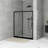 60 In. W X 72 In. H Sliding Framed Shower Door In Matte Black Finish With Clear Tempered Glass