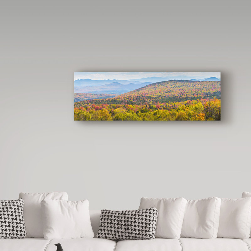 «Autumn in Vermont», reproduction d'impression sur toile tendue, H 10 po x l 32 po x P 2 po