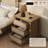 Retro Minimalism 3-drawer Nightstand With Charging Station