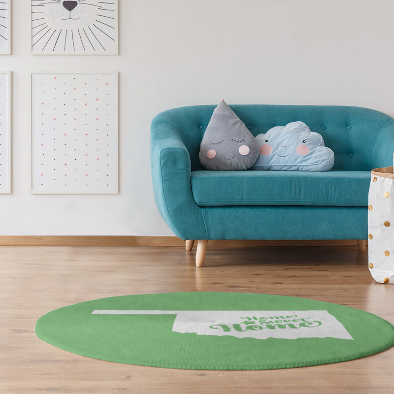 Tapis en poly-chenille en poly oklahoma city home, Rond 5 pi