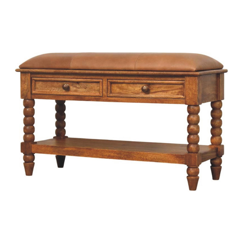 Faux Leather Upholstered Storage Bench
