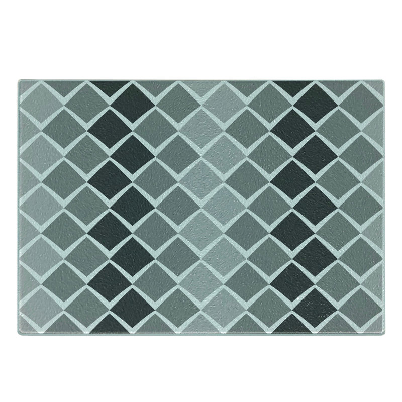 Planche à découper en verre trempé gris ombré Ambesonne