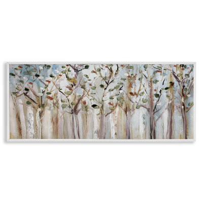 «Bare Branch Trees Birch Forest Fall Twigs», peinture abstraite sur toile tendue surdimensionnée par Susan Jill