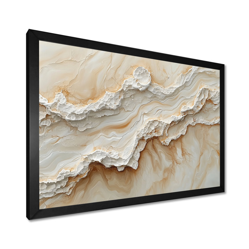 Woodmansee - Abstract Wall Art, H 30 po x l 40 po, Cadre simple, Noir, noir, noir, noir