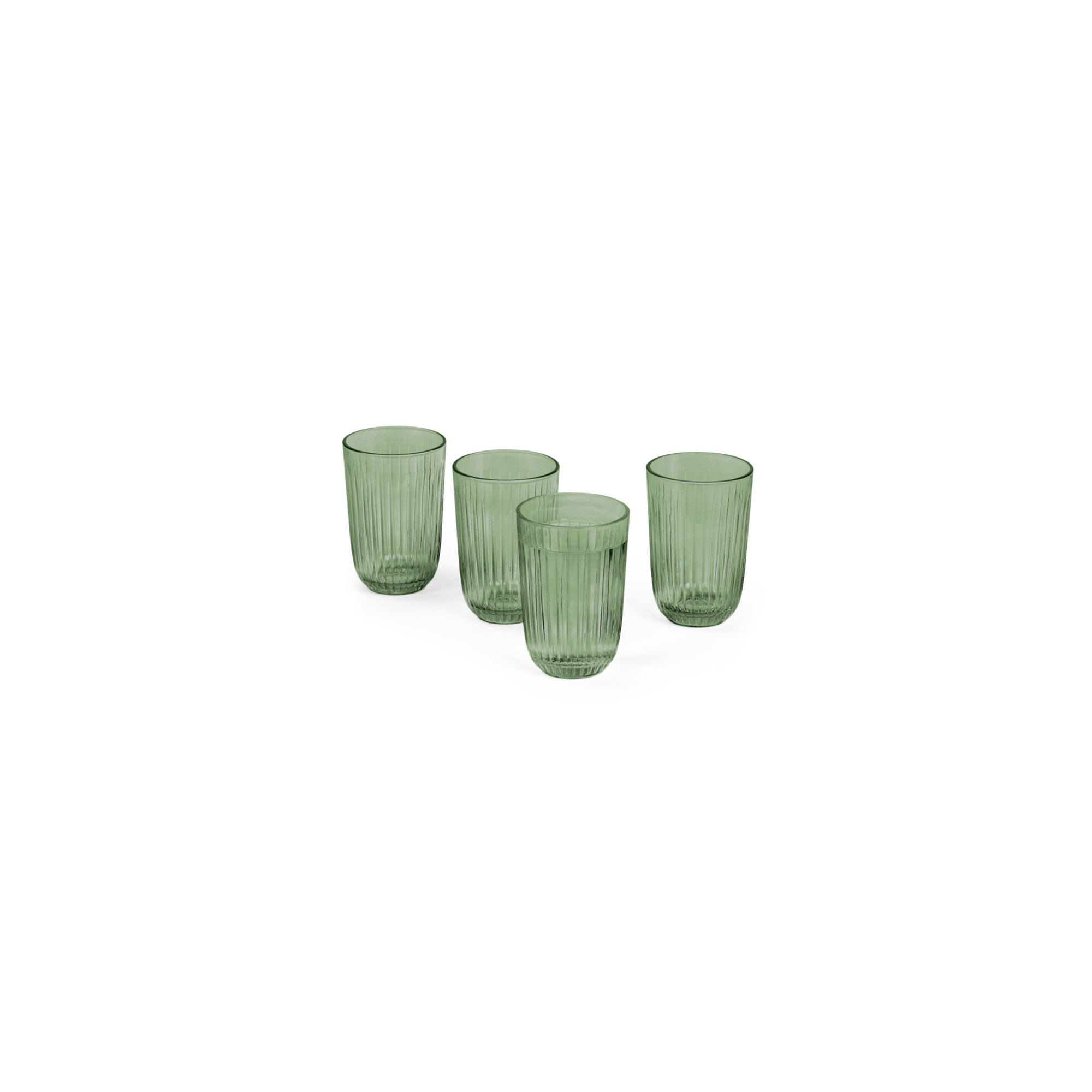Hammershoi Tumbler, Clear, 11.2 Oz, 4 Pcs, Green