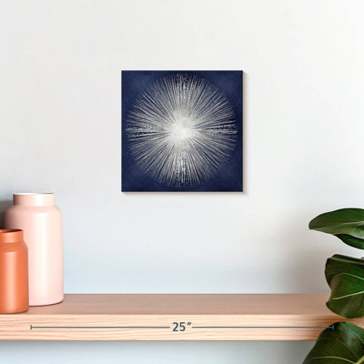 Avery Silver Sunburst On Blue I