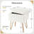 Modern Vanity Stool Chair With 4 Metal Legs And Storage, Multiuse Foot Rest For Makeup Room Bedroom-46305013