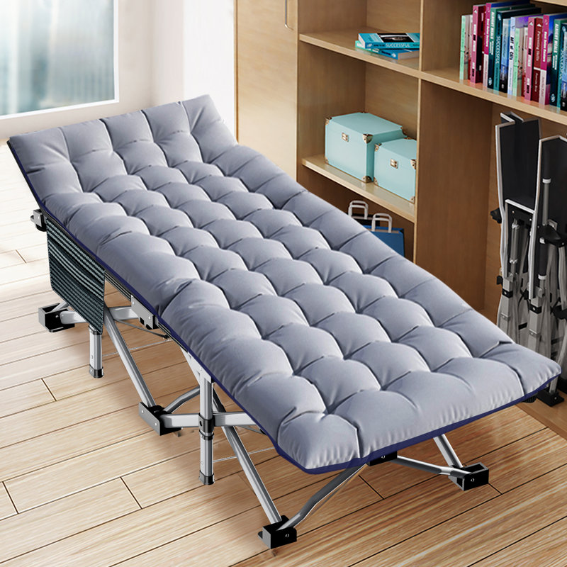 Lit de camp pliant avec tapis, lit d'extérieur robuste avec sac de transport, lits de camp de voyage Oxford à 1200 j de couche