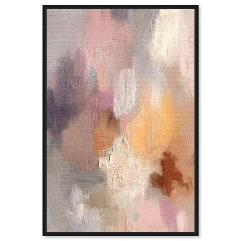 "Hazy Sunset III", reproduction d'art sur toile par Art Remedy, cadre noir, 10 x 15, H 16 po x l 11 po, Structure noire