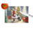 Collie and Santa Claus Glass Cutting Board