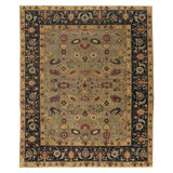 Jasmine Wool Oriental Area Rug in Black/Green