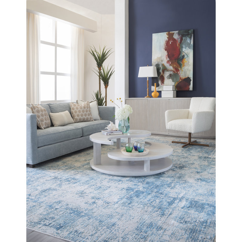 Signature Designs Yin Yang Cocktail Table, Misty White Gray