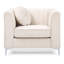 Fauteuil contemporain incliné ivoire