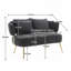 Causeuse en tissu Donneta Boucle-372572167