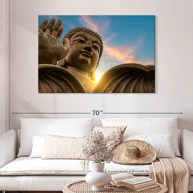 Bouddha du monastère Adella Po Lin, H 32 po x l 48 po