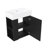 21.6 Inch Space Efficient Wall Mounted Bathroom Vanity With Sink Left Side Open Storage-994897350