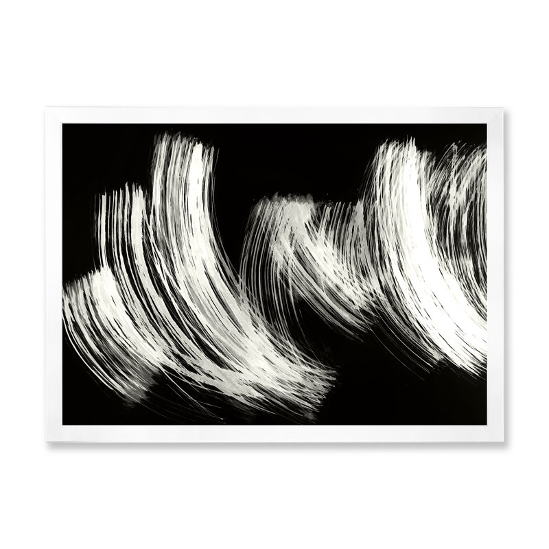 Harmonious Wind Abstract - reproduction d'art moderne sur toile, Cadre photo blanc, H 24 po x l 36 po x P 1 po