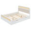 Grand lit plateforme en bois avec lit gigogne et 2 tiroirs-304094516