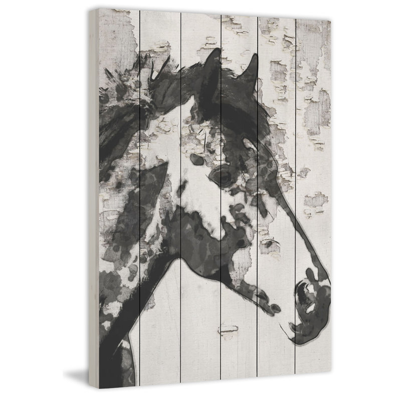 « star brillante cheval » par irena orlov, reproduction d’art sur bois blanc, H 36 po x l 24 po x P 1,5 po