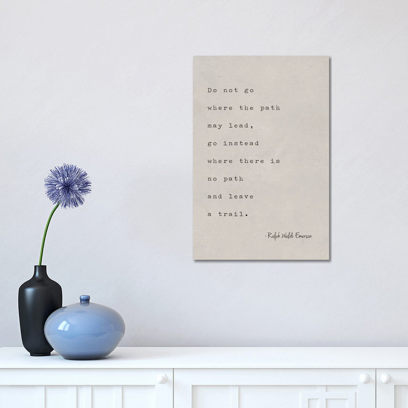 Emerson Quote - Print on Canvas, 30.48 cm H x 45.72 cm W, Wrapped Canvas