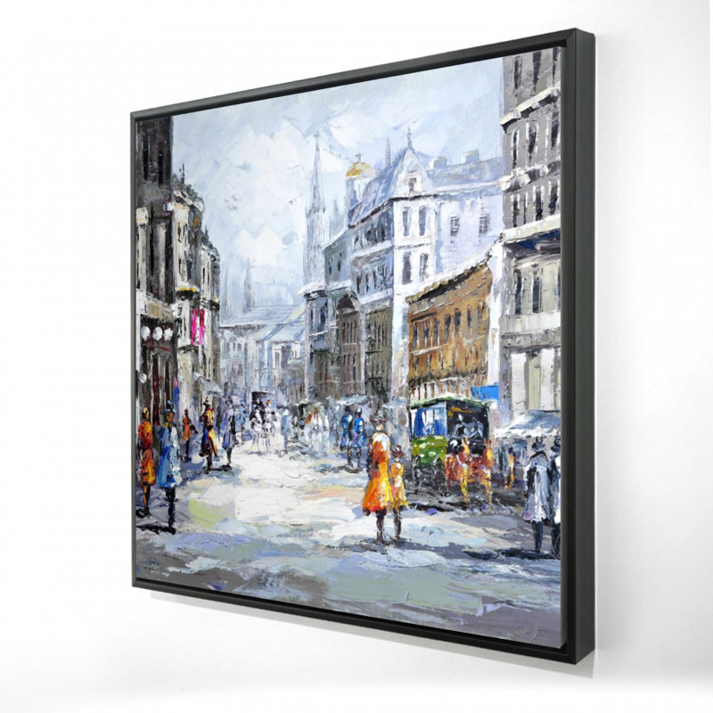 «Busy Street By A Cloudy Day»
