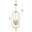 Luminaire suspendu pour vestibule quatre lumières Reines-127419971