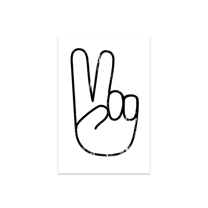 «Peace Sign» par - impression, H 24 po x l 16 po x P 0,25 po