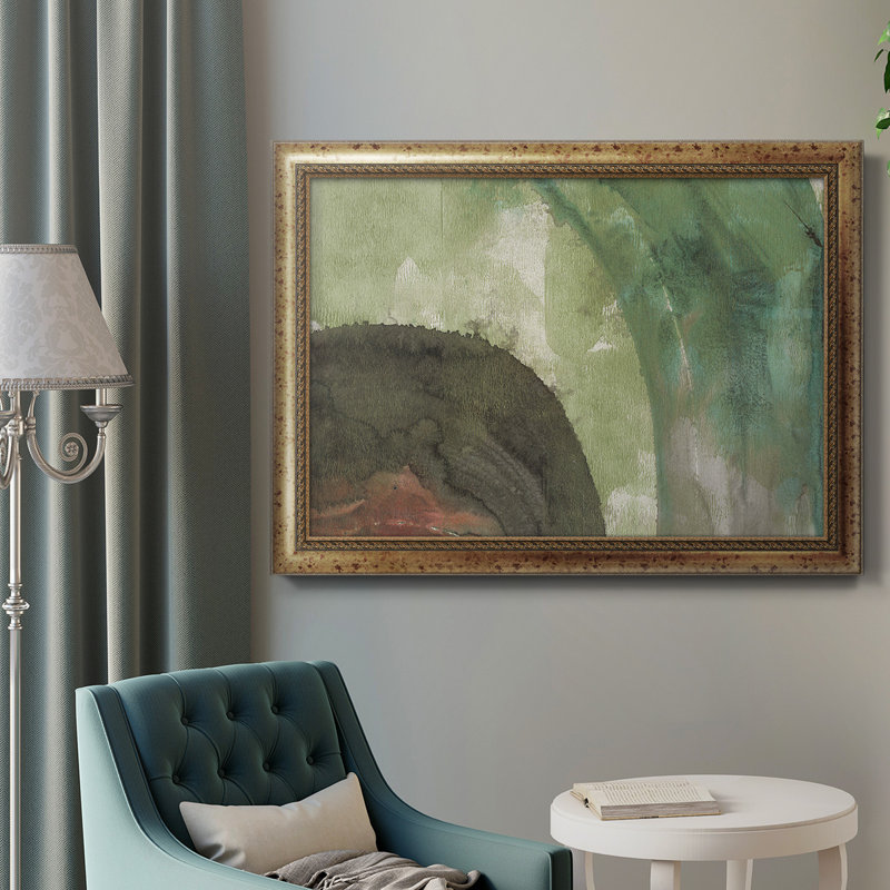 Serene Green I - peinture sur toile encadrée