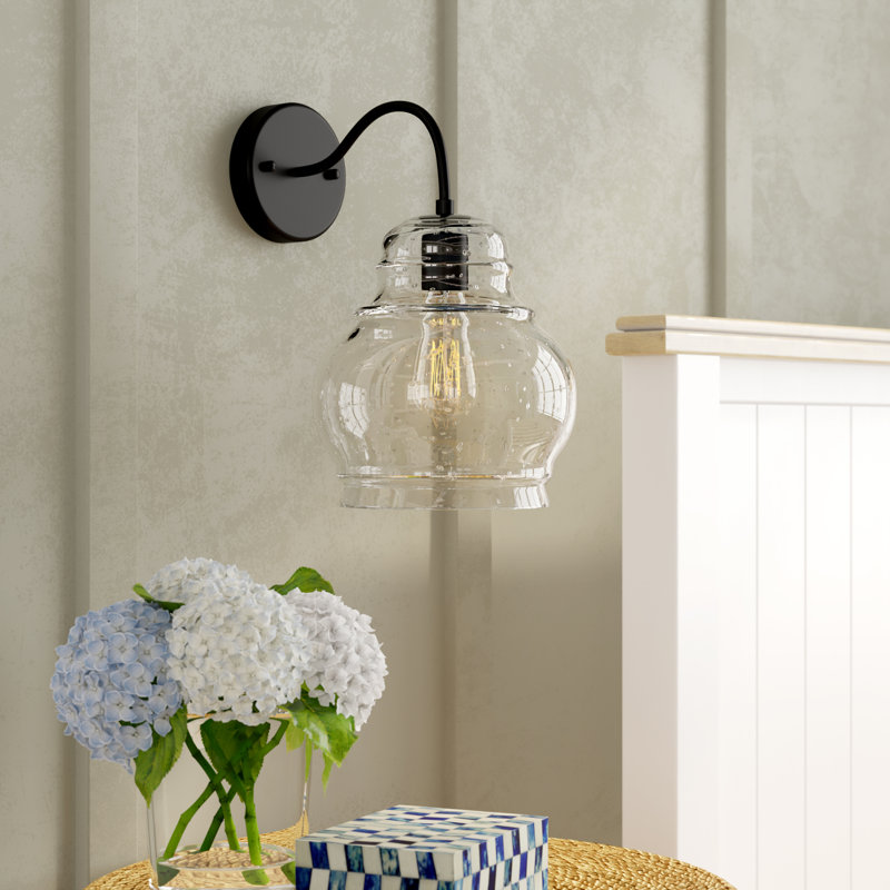 Amara Dimmable Bath Sconce, Black