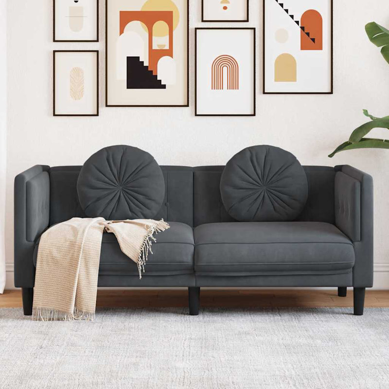 Canapé Muk Designs, Gris, H 27,6 po x l 68,3 po x P 30,3 po