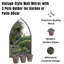 Elegant Cem Arch Metal Mirror – Hand-Finished Antique Wall Décor with 3 Planters & Pots for Home or Garden Spaces