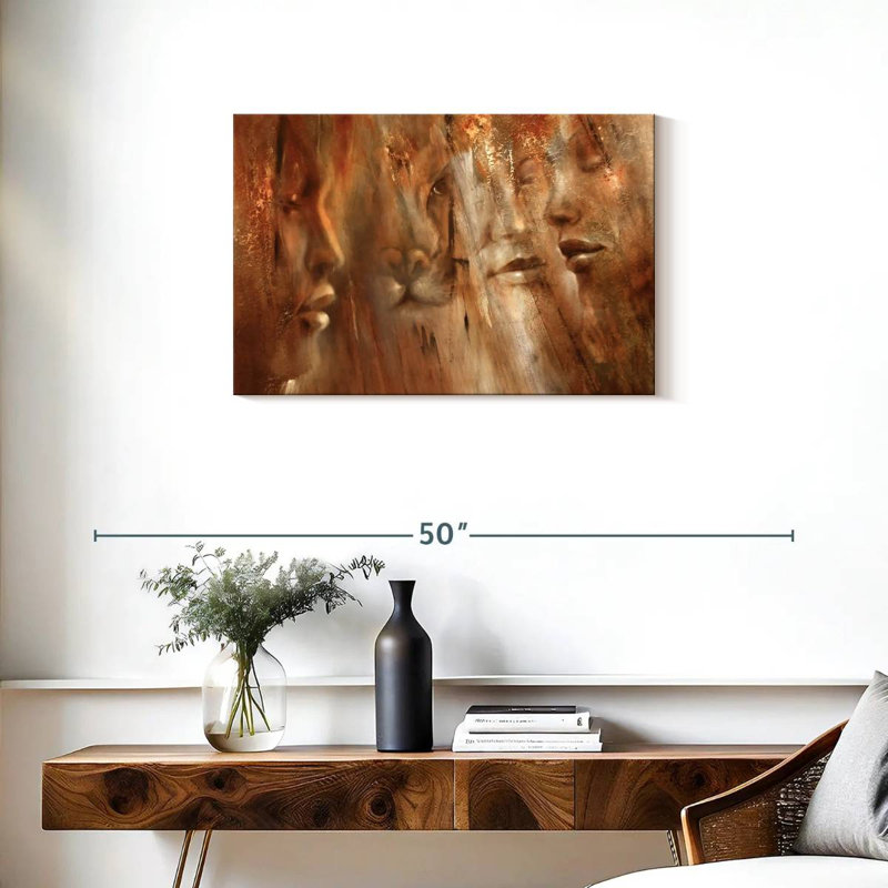 Leisha Faces II, 20" H x 30" W