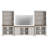Sideboard Cabinet With Bar Hutch, Buffet Cabinet With 12 Drawers And 3 Tier Shelves