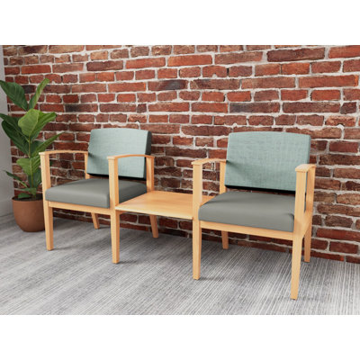 Structure en bois tandem 2 places avec table centrale Amherst