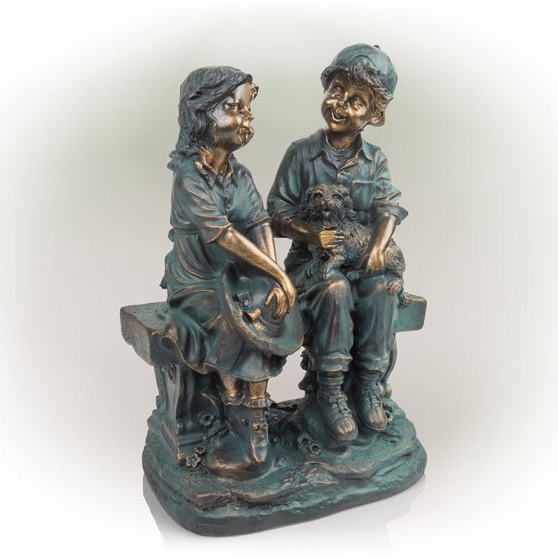 Yadiel Dog Fantasy & Sci-Fi Rust Resistant Fiberstone Garden Statue