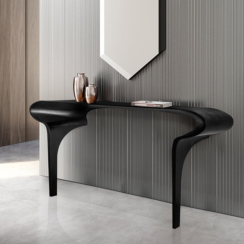 Console haut de gamme noire de style Wabi-sabi