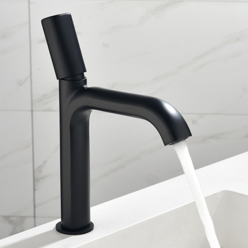 Single-Hole and Mounting / Installation Required -handle Bathroom Faucet, Black
